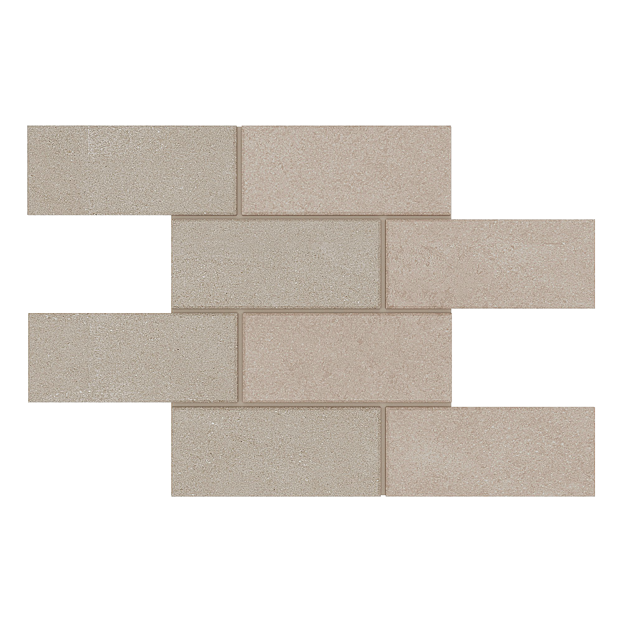 Мозаика Bricks Big керамогранит Luna LN01/TE01 Бежевый матовый