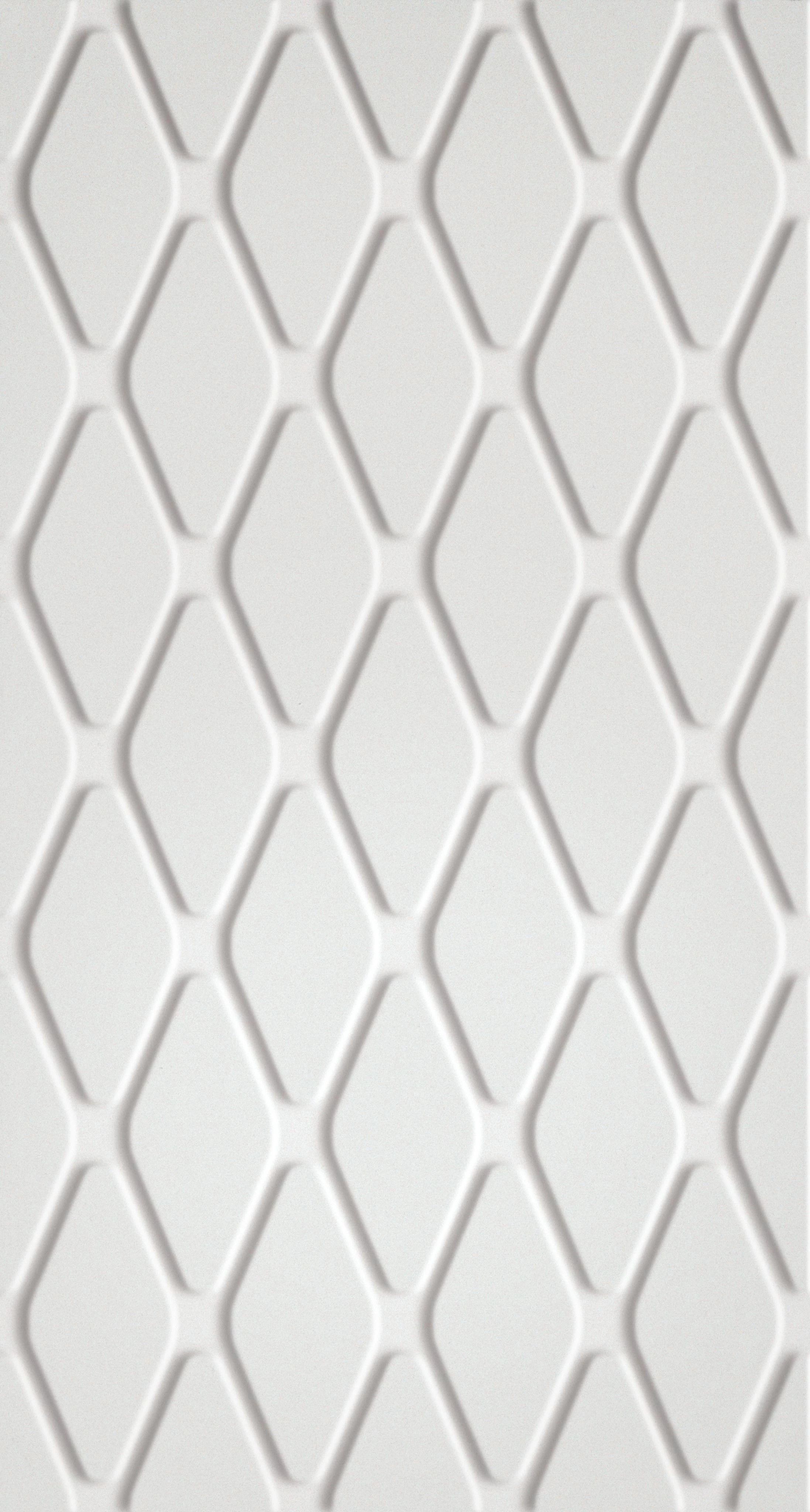 Плитка керамическая 3D White Wall Rhombus матовый