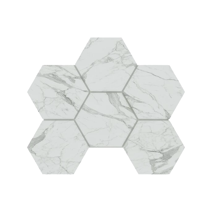 Мозаика Hexagon керамогранит Montis MN01  матовый