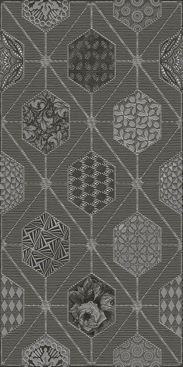 Декор керамический Devore Gris Geometria матовый