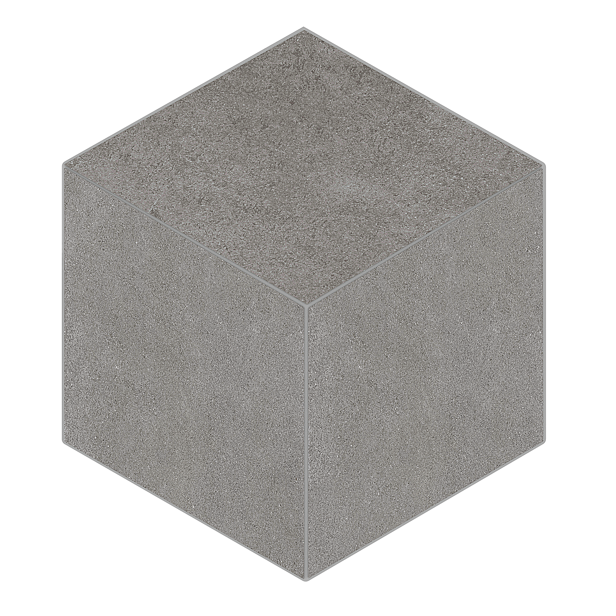 Мозаика Cube керамогранит Luna LN02/TE02 Серый матовый
