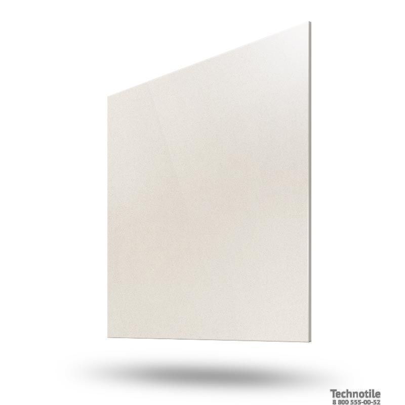 Плитка керамогранит Моноколор У100 Молочный полированный