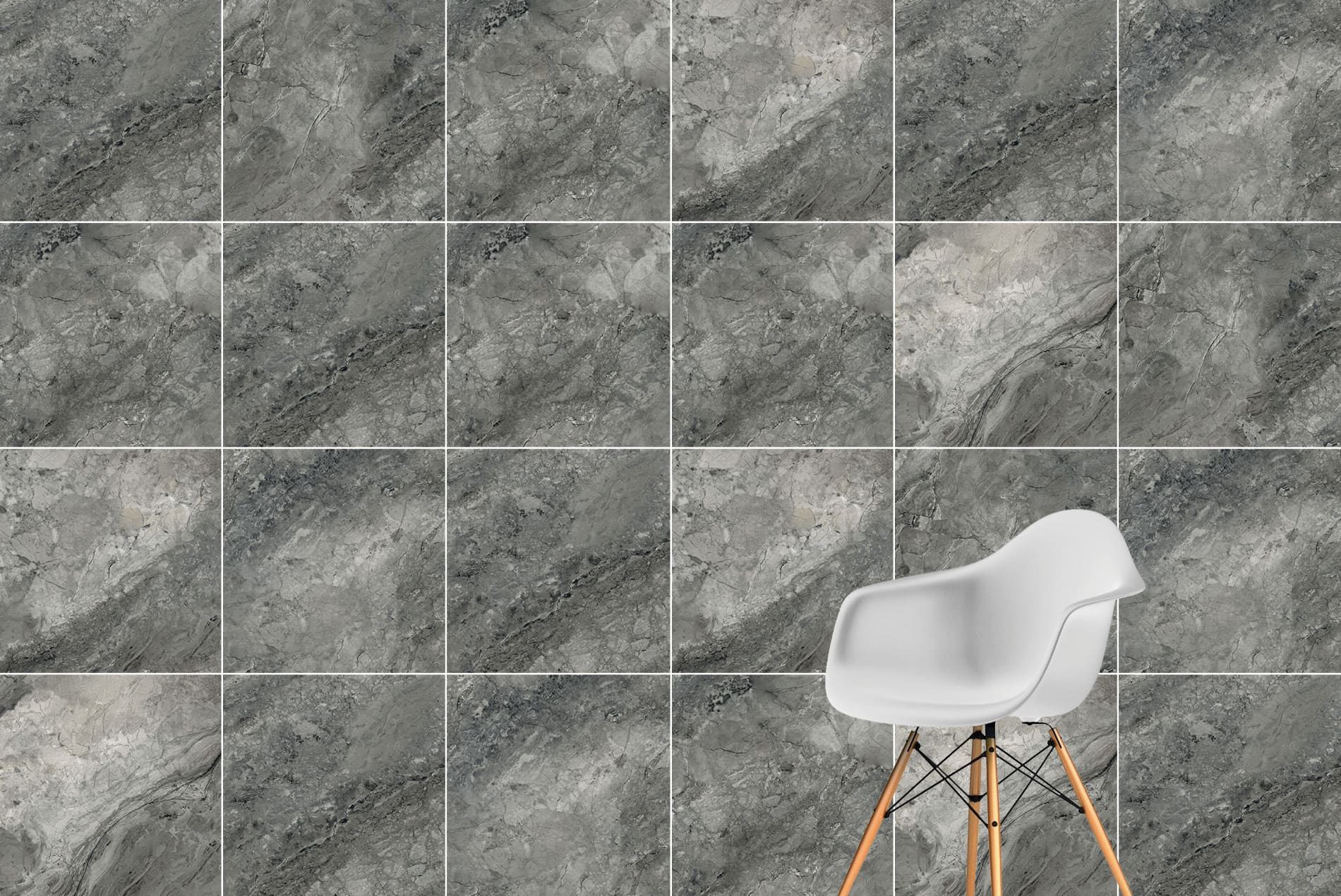 Плитка керамогранит MarbleSet Иллюжн Темно-серый лаппатированный