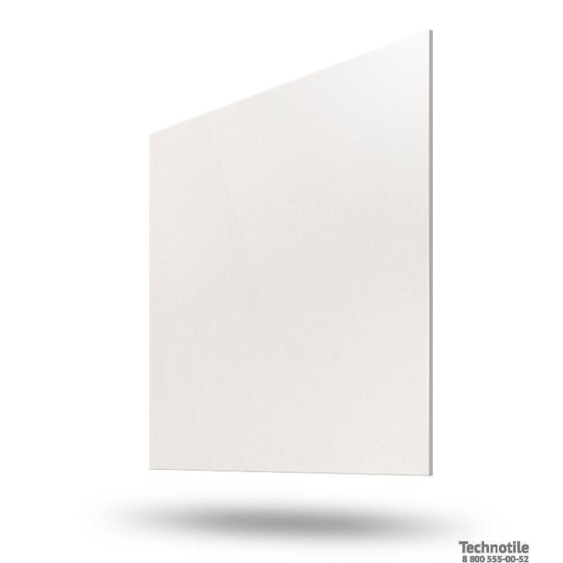 Плитка керамогранит Моноколор УФ010 Светло-молочный полированный