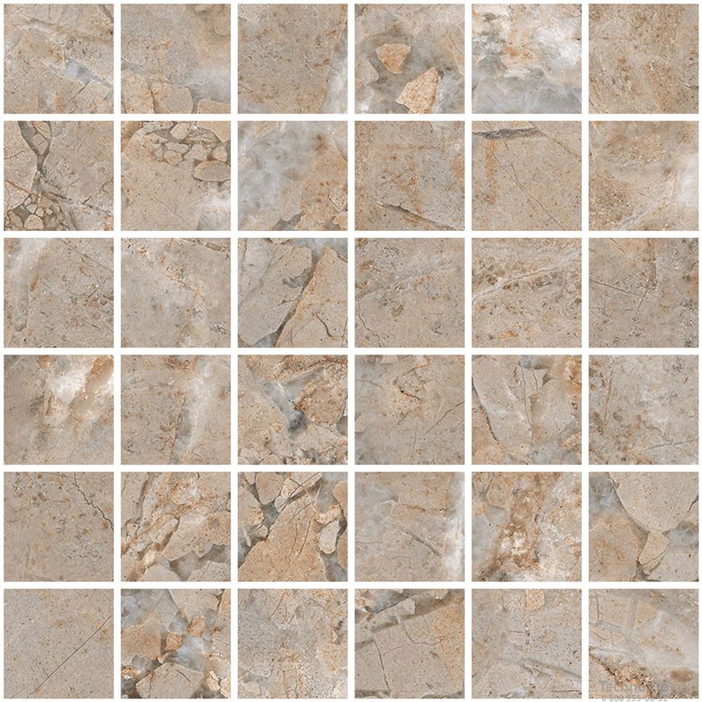 Мозаика 5x5 керамогранит Marble-X Дезерт Роуз Терра лаппатированный