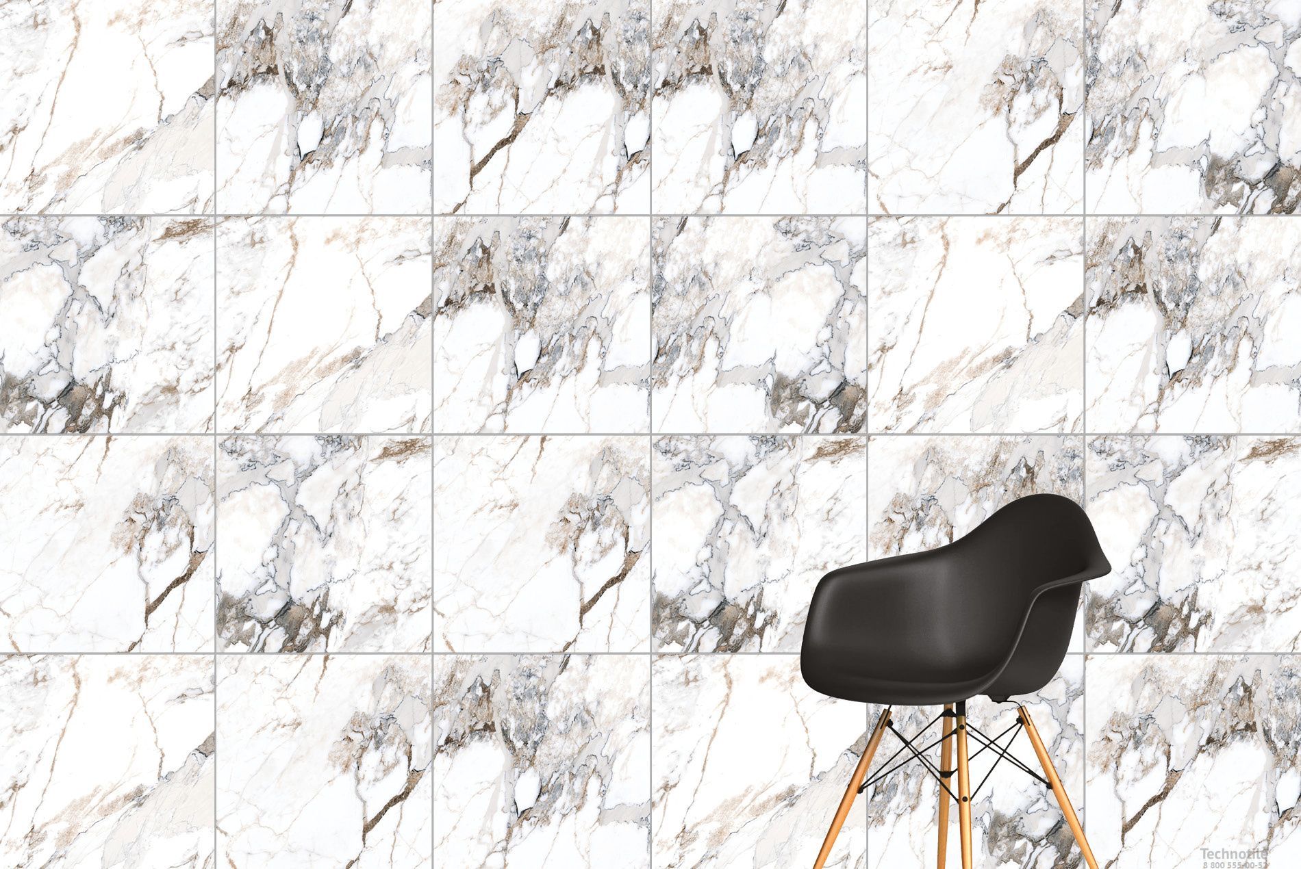 Плитка керамогранит Marble-X Бреча Капрайа Белый лаппатированный