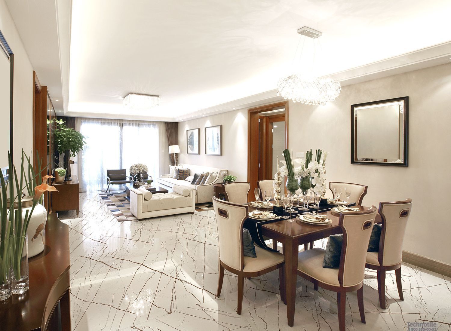 Плитка керамогранит Граните Сандра Белый легкое лаппатирование