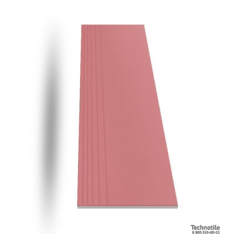 Ступень керамогранит Моноколор UF023 Насыщенно-красный матовый