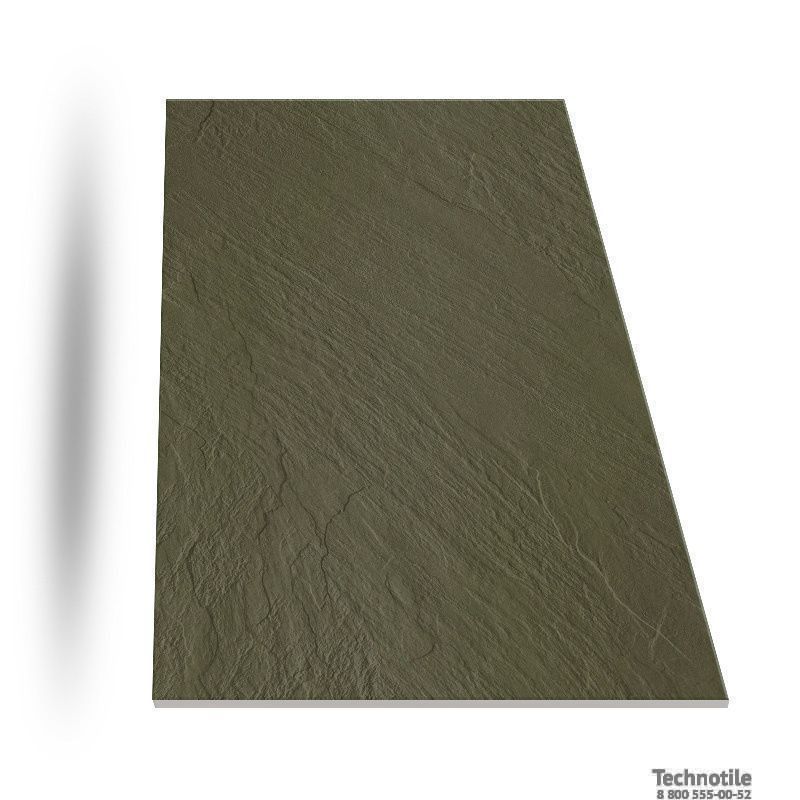 Плитка керамогранит Моноколор UF037 Хаки рельеф