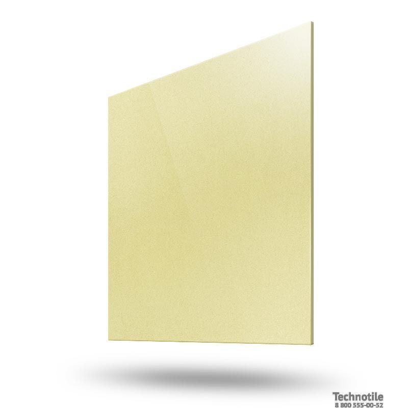 Плитка керамогранит Моноколор УФ035 Светло-желтый полированный