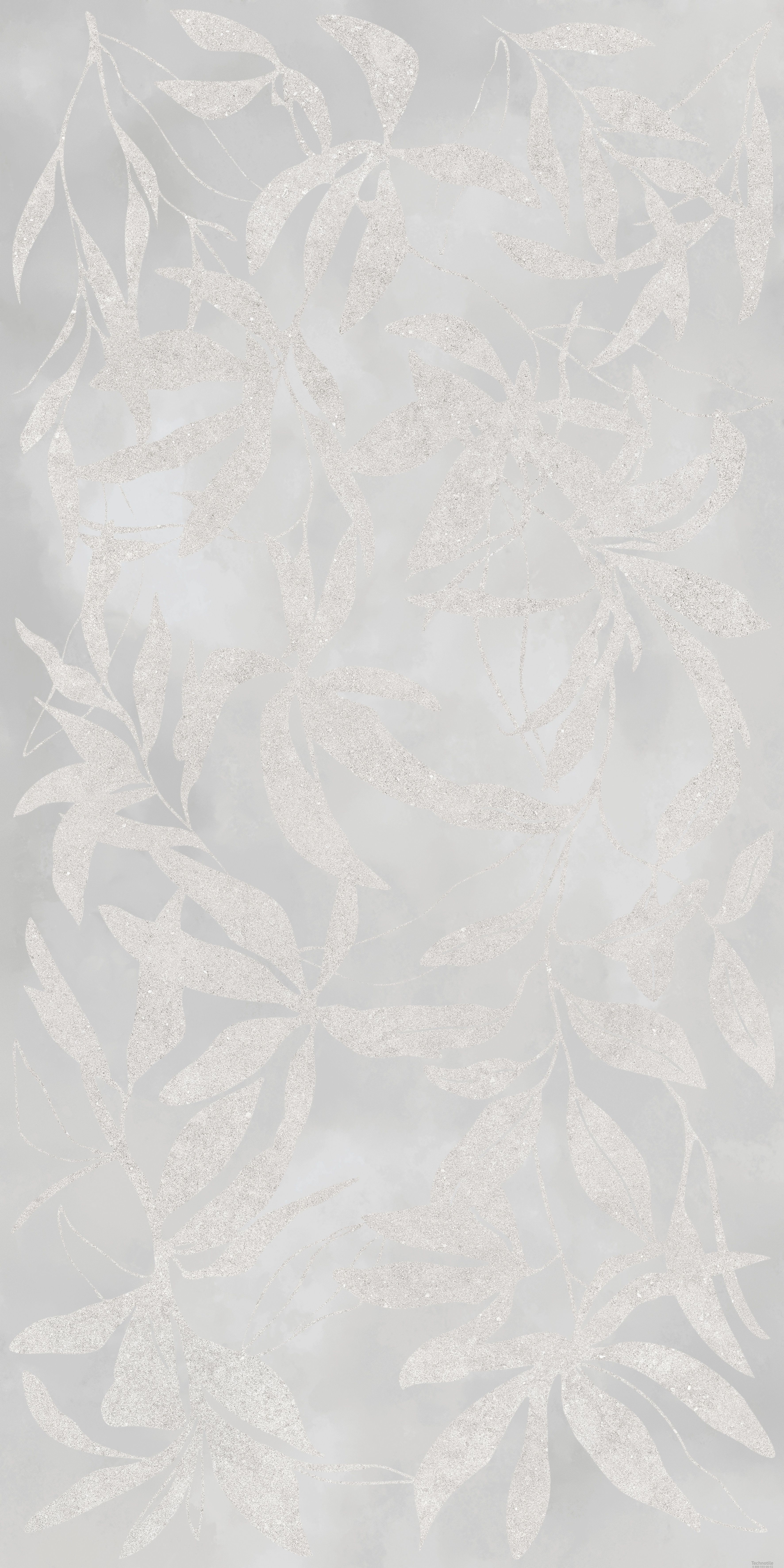 Плитка керамогранит ArtWall Цветы Серый матовый