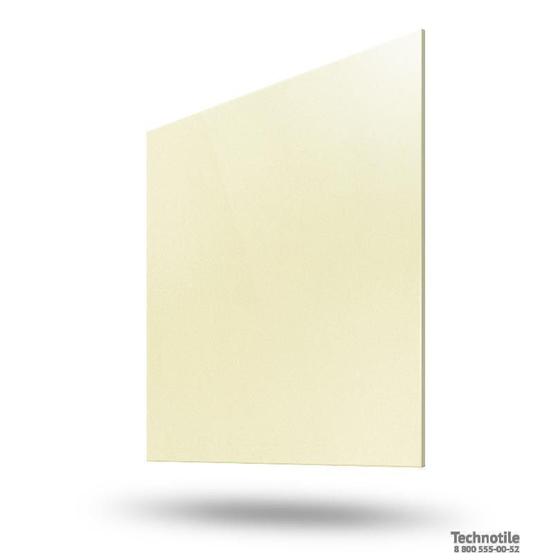 Плитка керамогранит Моноколор УФ034 Слоновая кость полированный