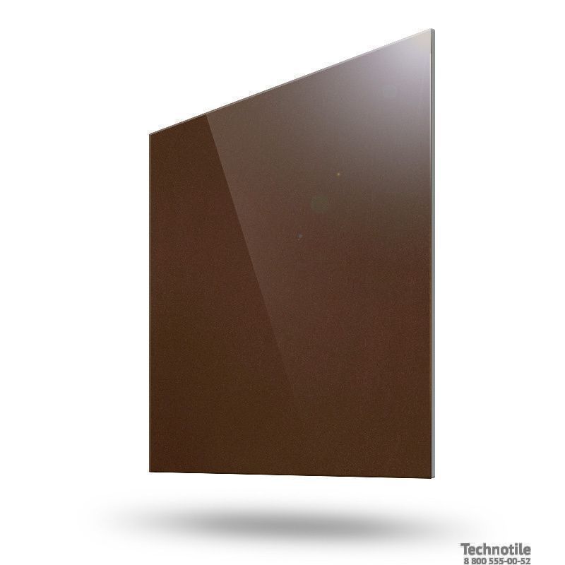 Плитка керамогранит Моноколор УФ027 Кофейный полированный