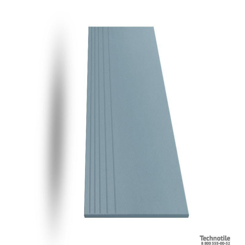 Ступень керамогранит Моноколор UF008 Голубой матовый