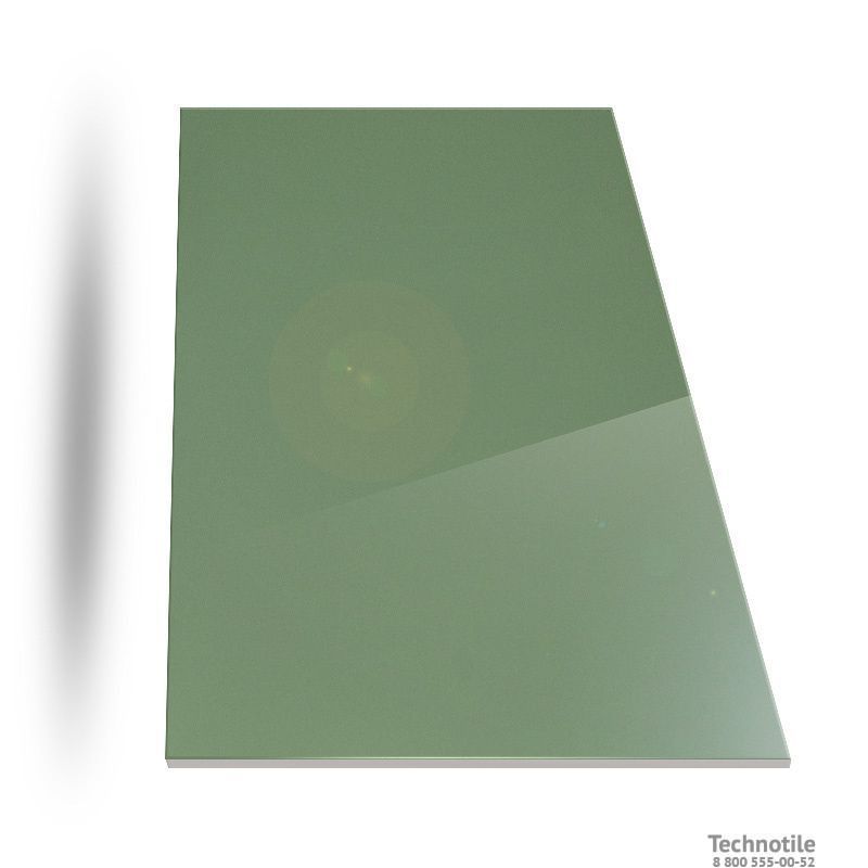 Плитка керамогранит Моноколор UF007 Зеленый полированный