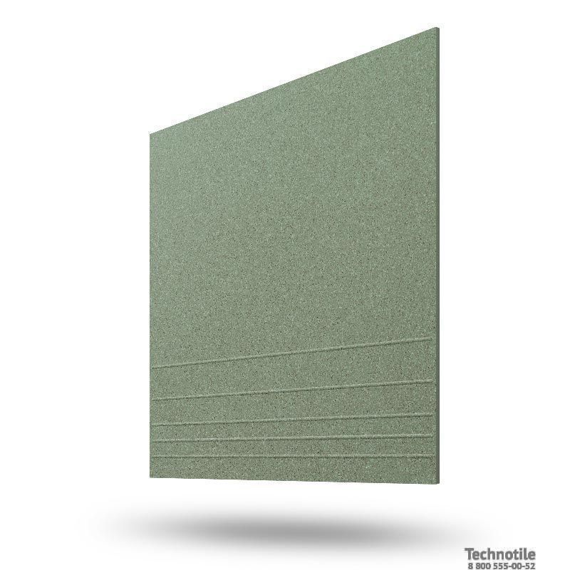 Ступень керамогранит Соль-перец У113 Зеленый матовый