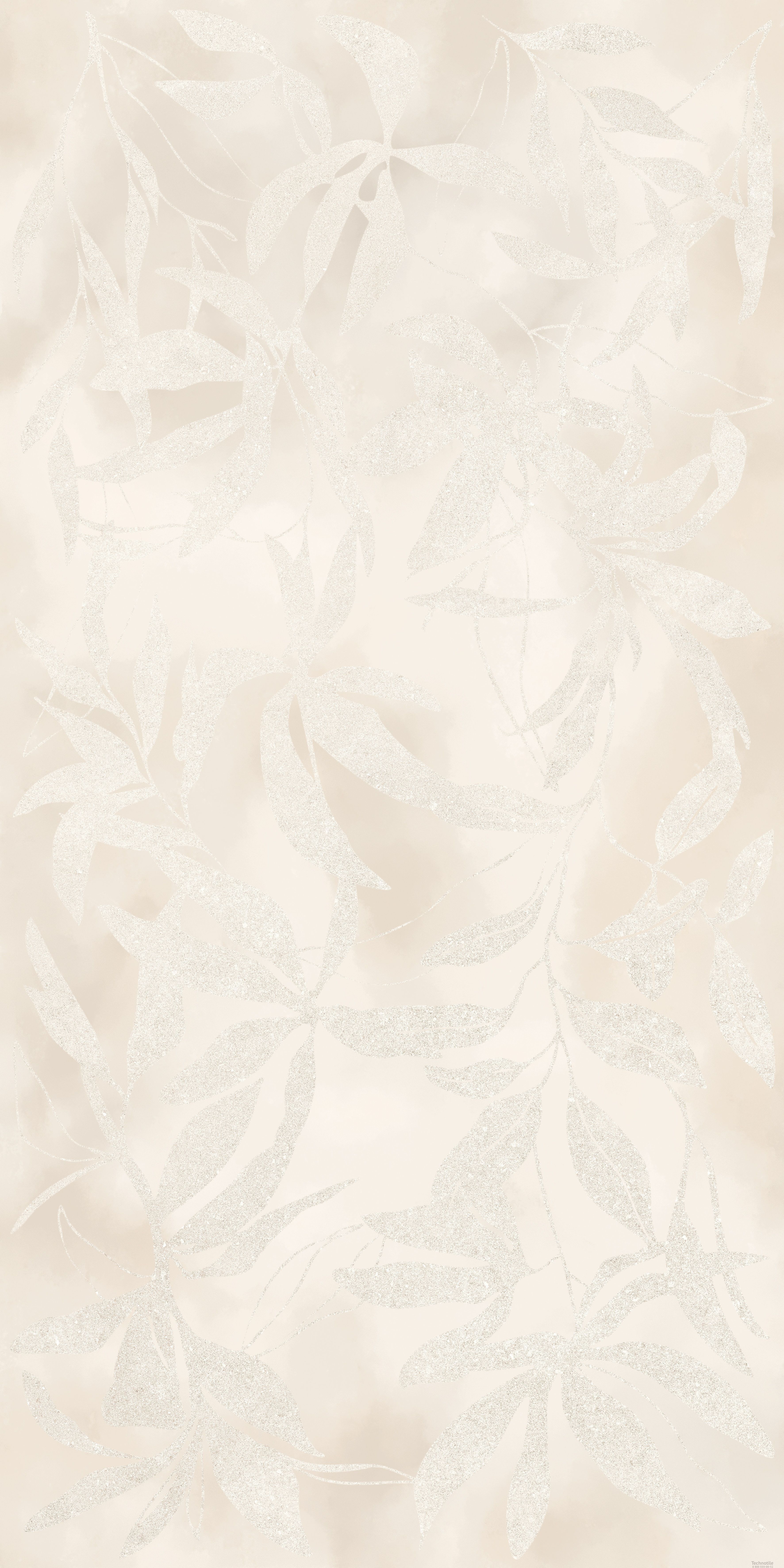 Плитка керамогранит ArtWall Цветы Слоновая Кость матовый