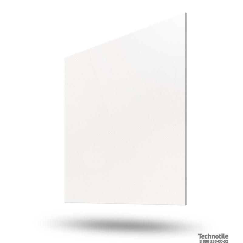 Плитка керамогранит Моноколор УФ001 Белый полированный