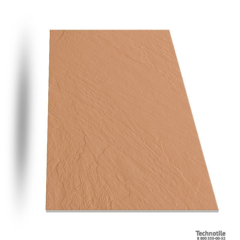 Плитка керамогранит Моноколор UF032 Светло-кирпичный рельеф