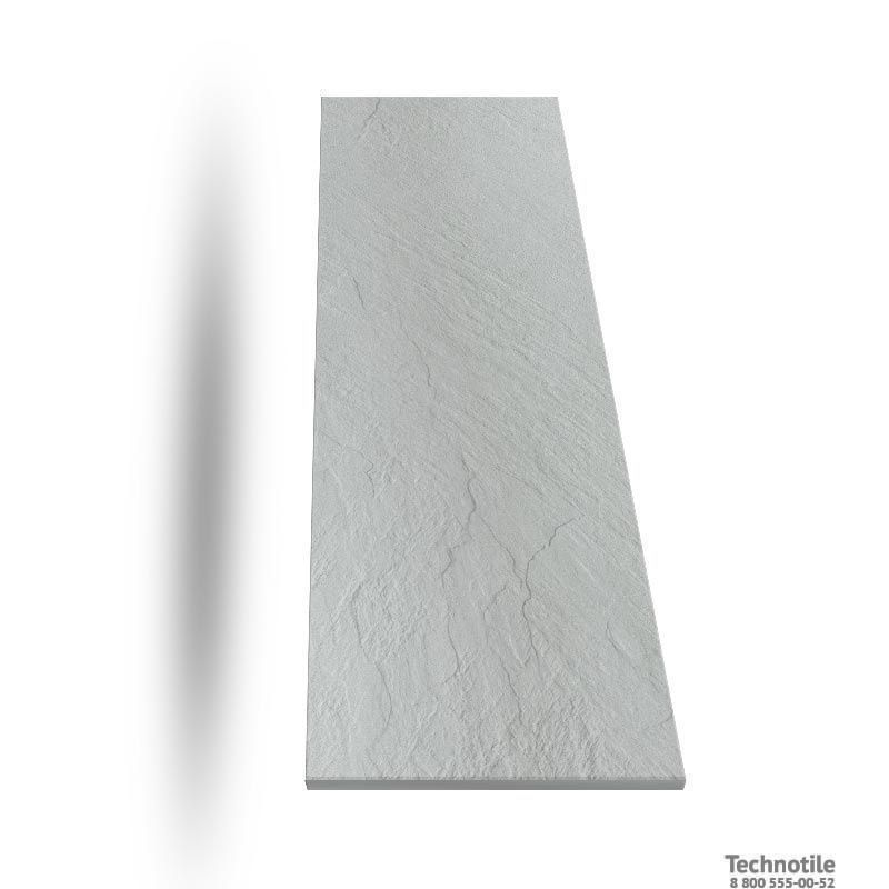 Плитка керамогранит Моноколор УФ002 Светло-серый рельеф