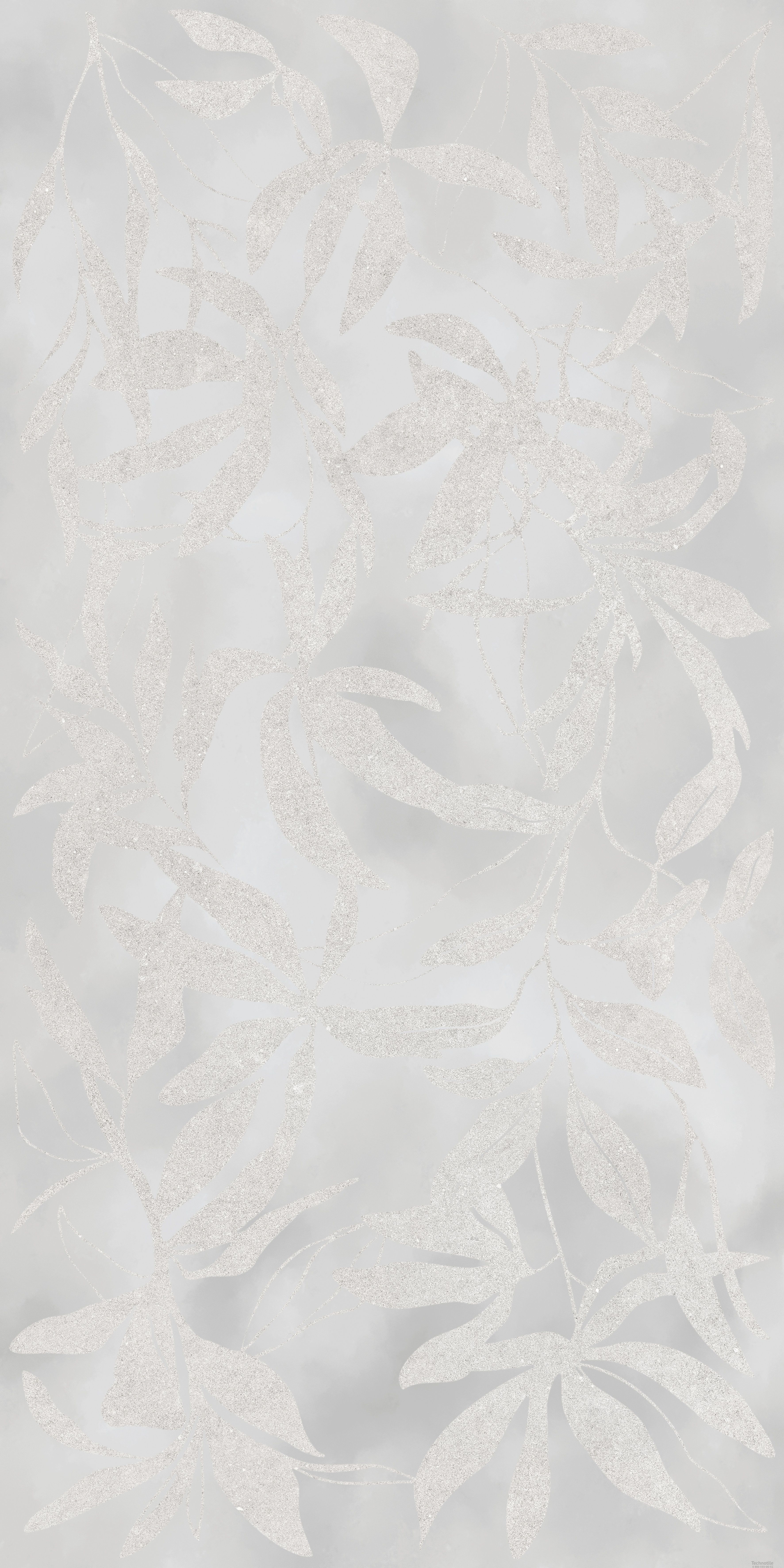 Плитка керамогранит ArtWall Цветы Серый матовый