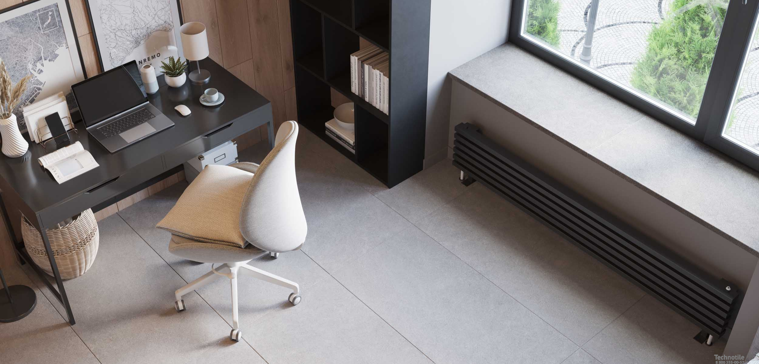 Плитка керамогранит Луна LN02 Серый матовый