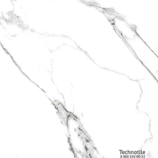 Плитка керамогранит Нейва ГР390 Белый полированный