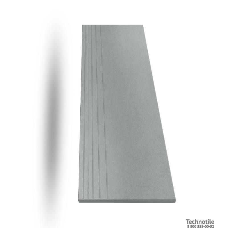 Ступень керамогранит Моноколор УФ003 Темно-серый матовый