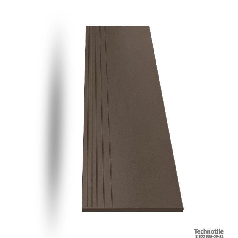 Ступень керамогранит Моноколор UF006 Шоколад матовый