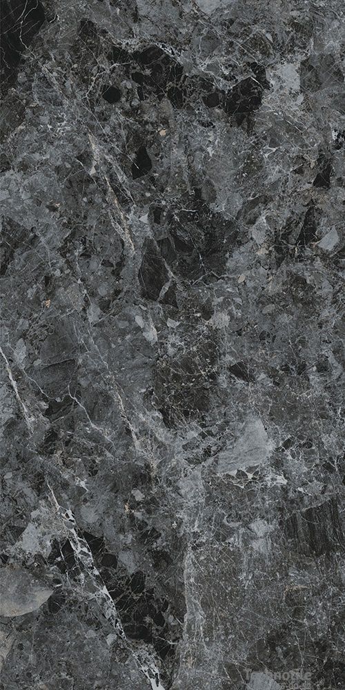 Плитка керамогранит МарблСистем K948087LPR Бреча Черный лаппатированный