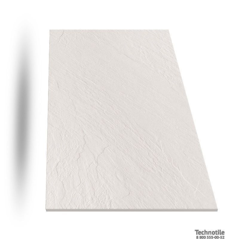 Плитка керамогранит Моноколор UF010 Светло-молочный рельеф