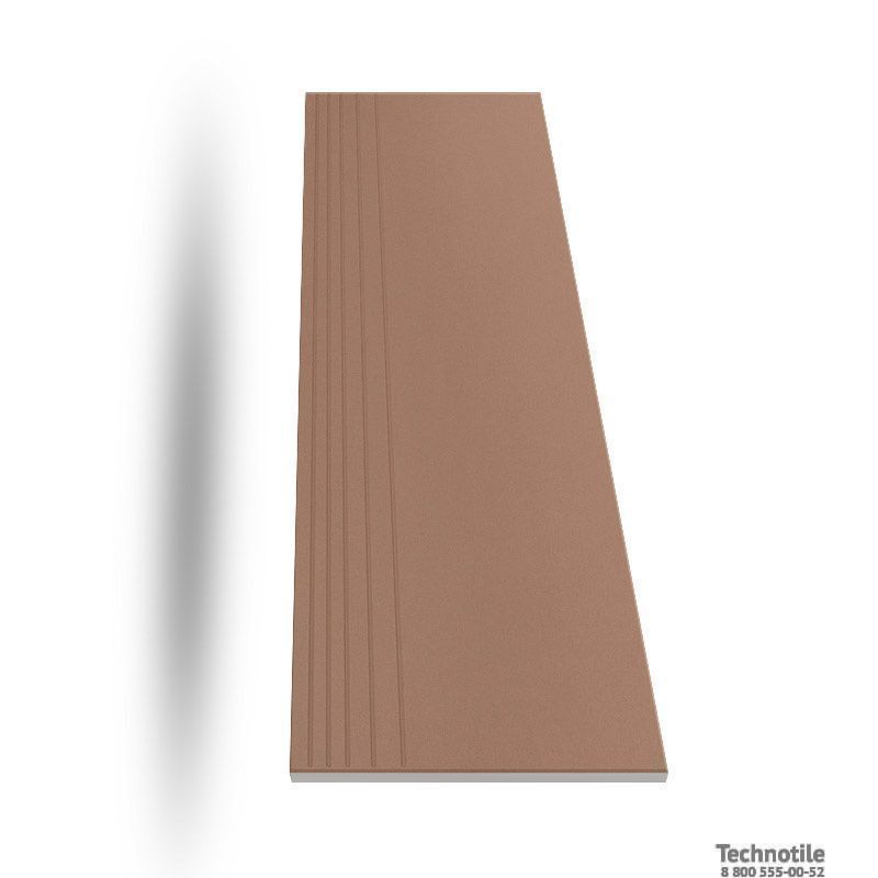 Ступень керамогранит Моноколор UF033 Кирпичный матовый