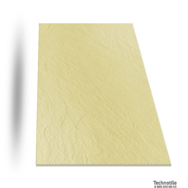 Плитка керамогранит Моноколор UF035 Светло-желтый рельеф