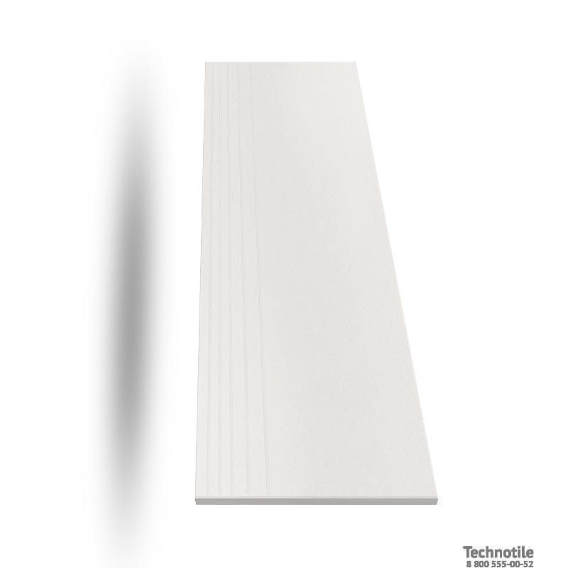 Ступень керамогранит Моноколор UF010 Светло-молочный матовый