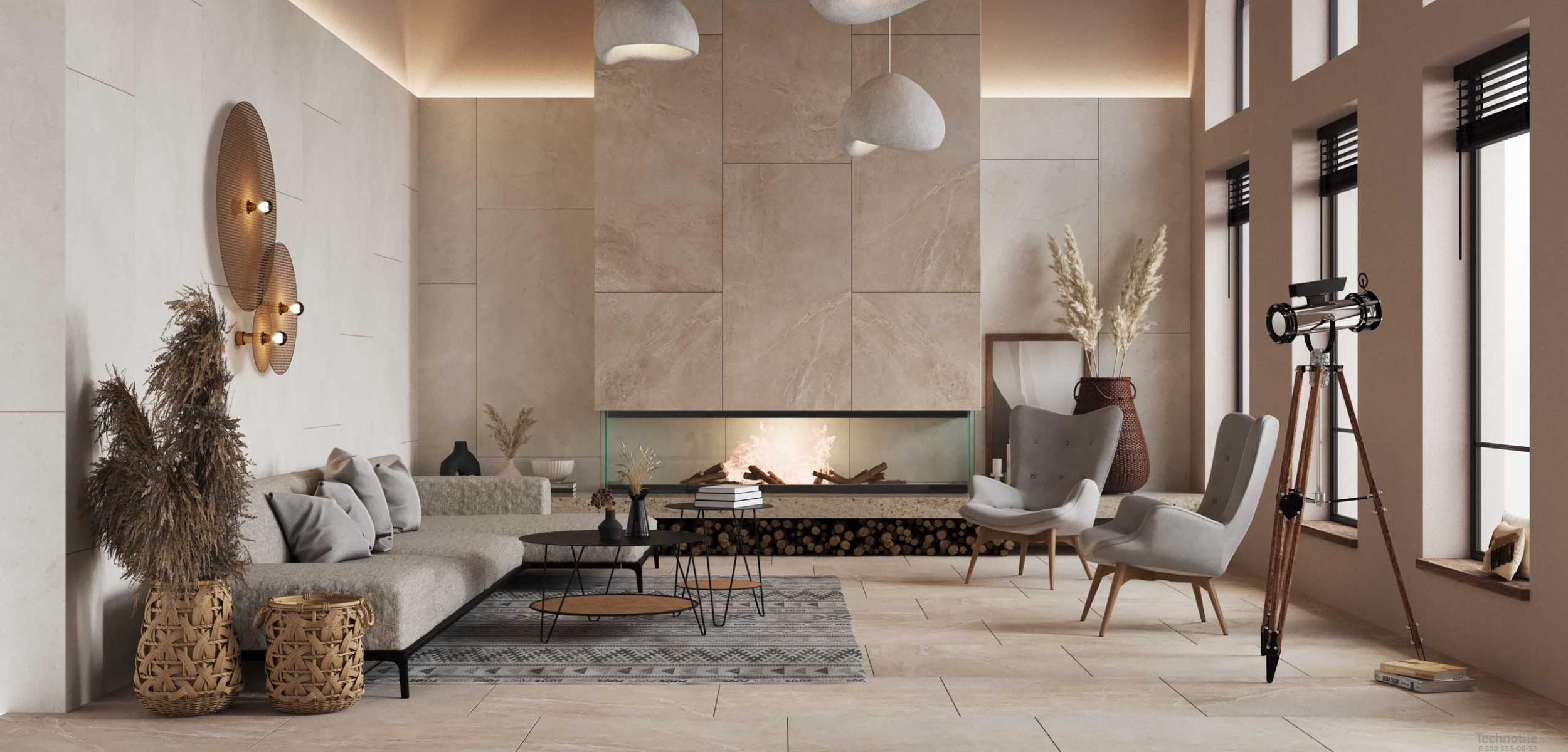 Плитка керамогранит Kailas KA03 Светло-коричневый матовый