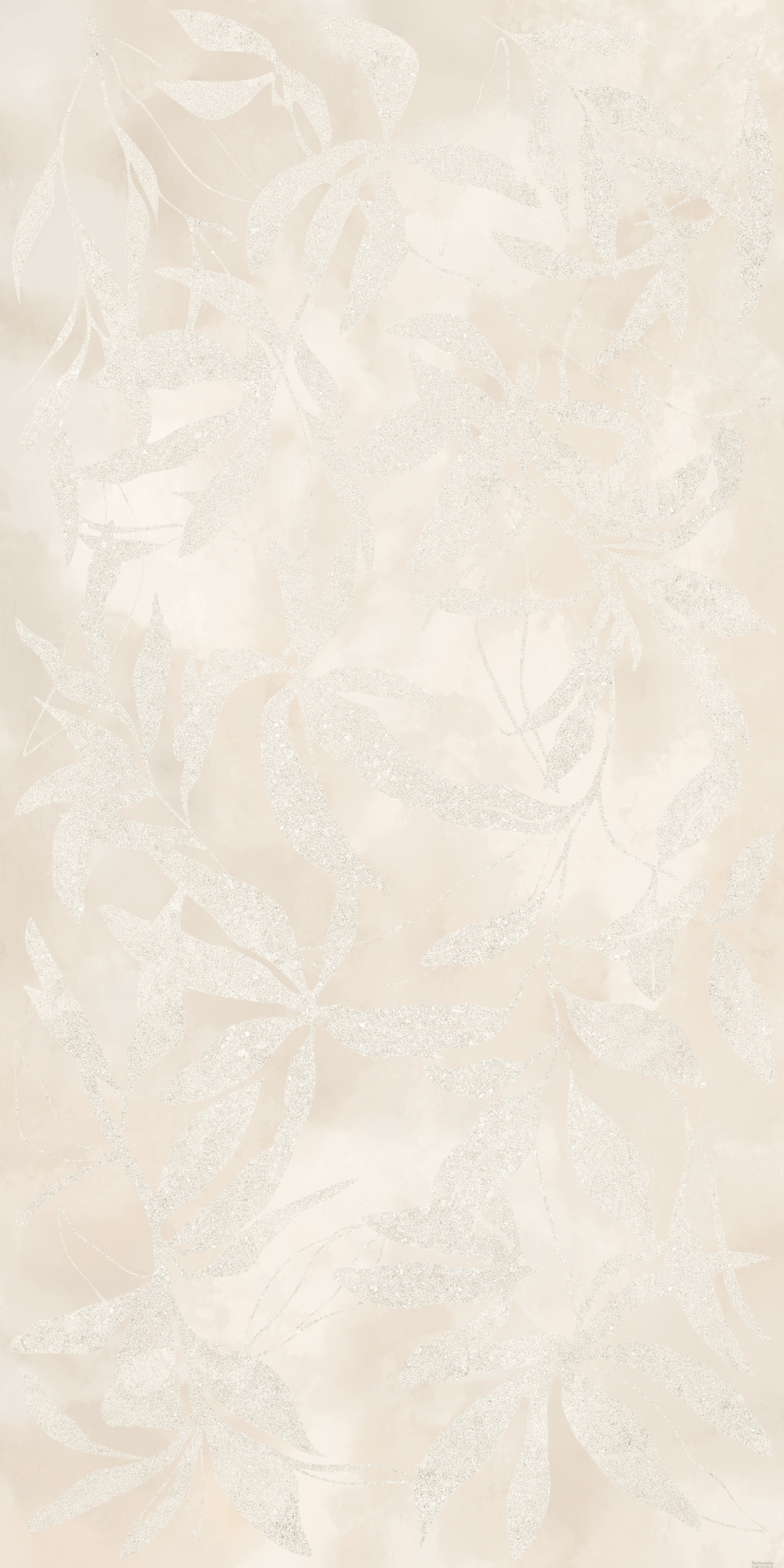 Плитка керамогранит ArtWall Цветы Слоновая Кость матовый