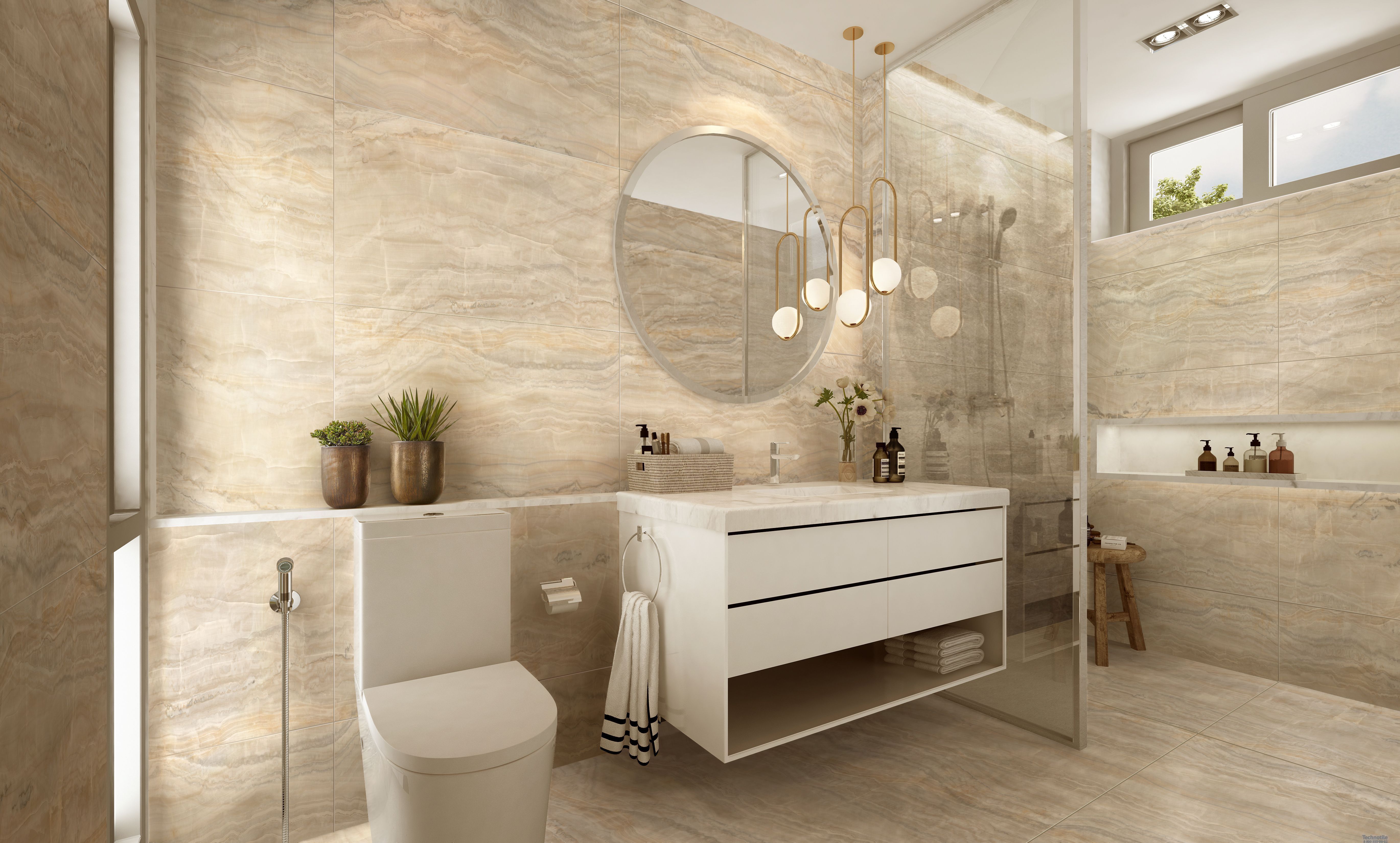 Плитка керамогранит Граните Оникс Бежевый легкое лаппатирование