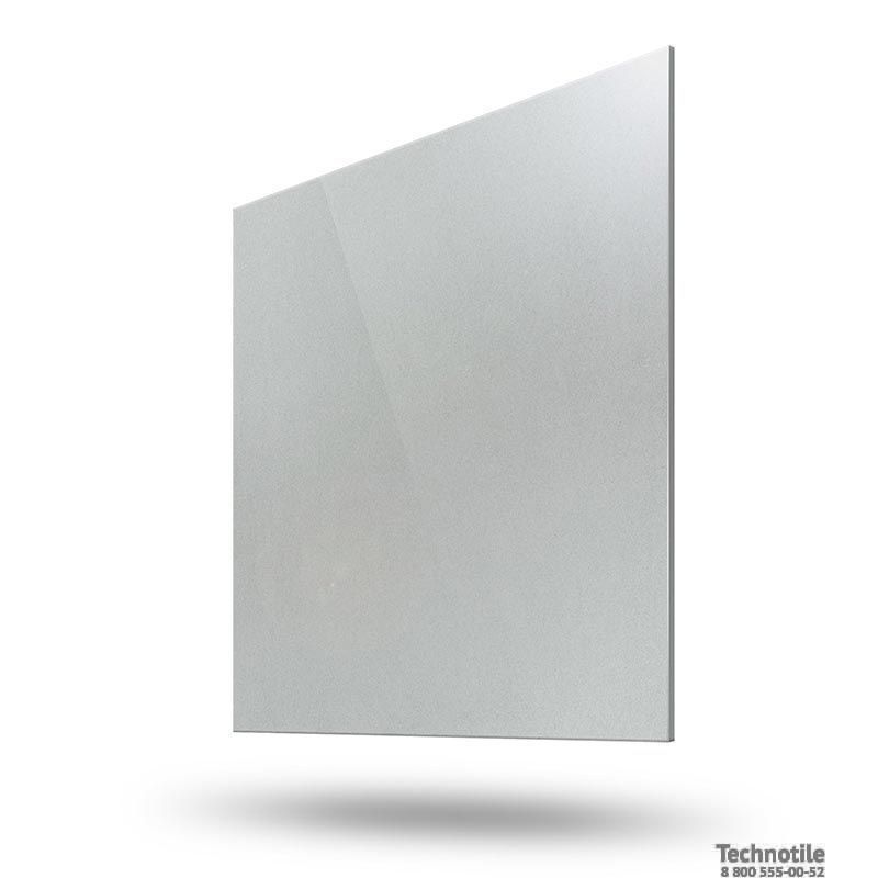 Плитка керамогранит Моноколор УФ002 Светло-серый полированный