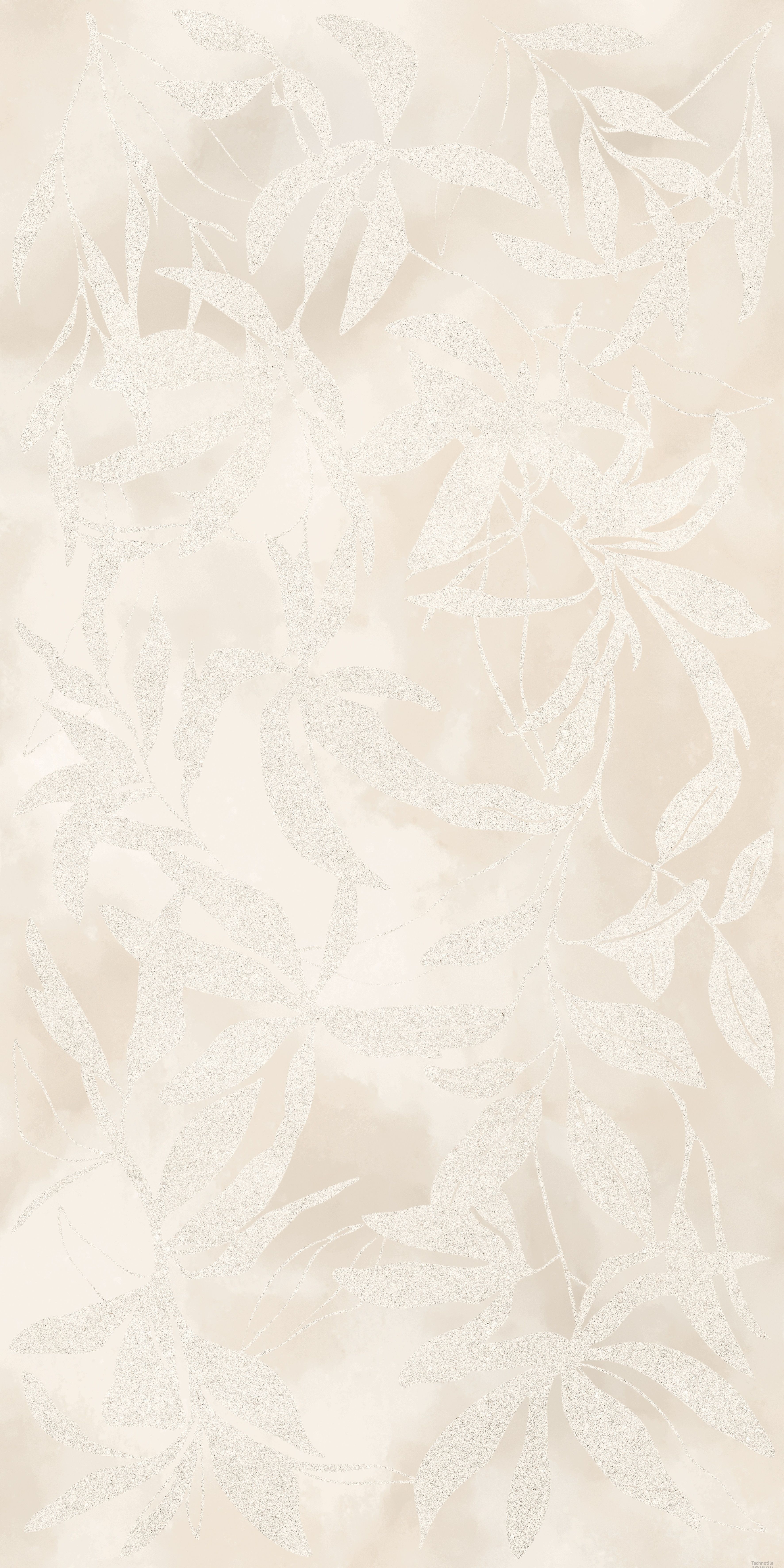 Плитка керамогранит ArtWall Цветы Слоновая Кость матовый