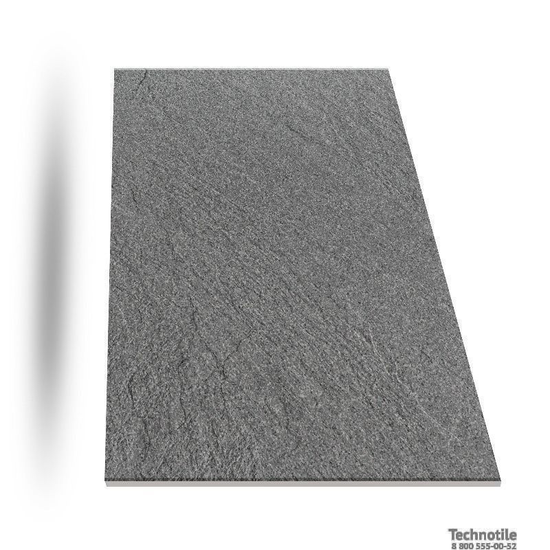 Плитка керамогранит Соль-перец У119 Темно-серый рельеф