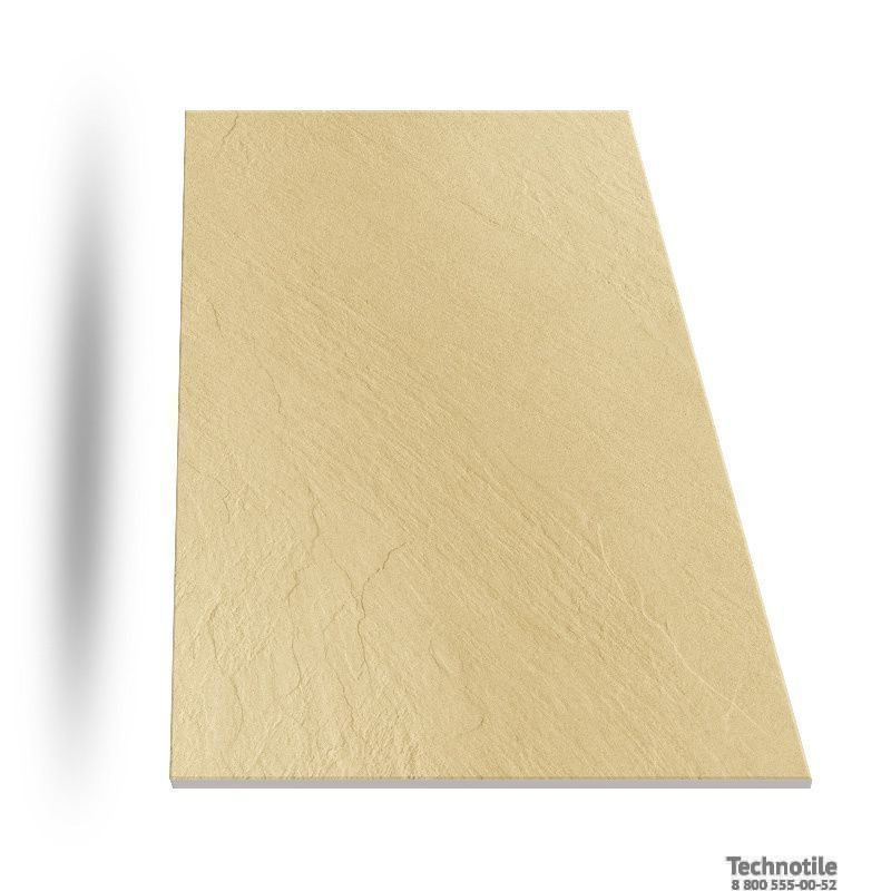 Плитка керамогранит Моноколор UF011 Желтый рельеф