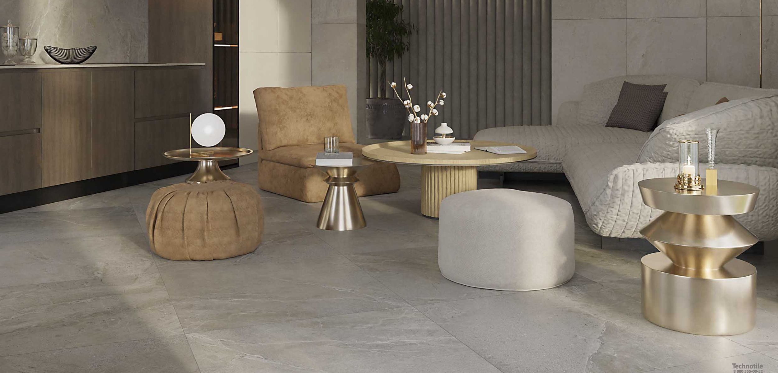 Плитка керамогранит Кайлас KA01 Серый матовый