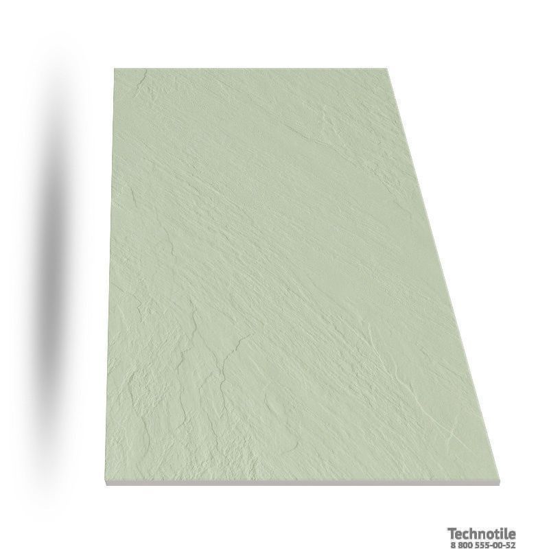 Плитка керамогранит Моноколор UF022 Фисташковый рельеф