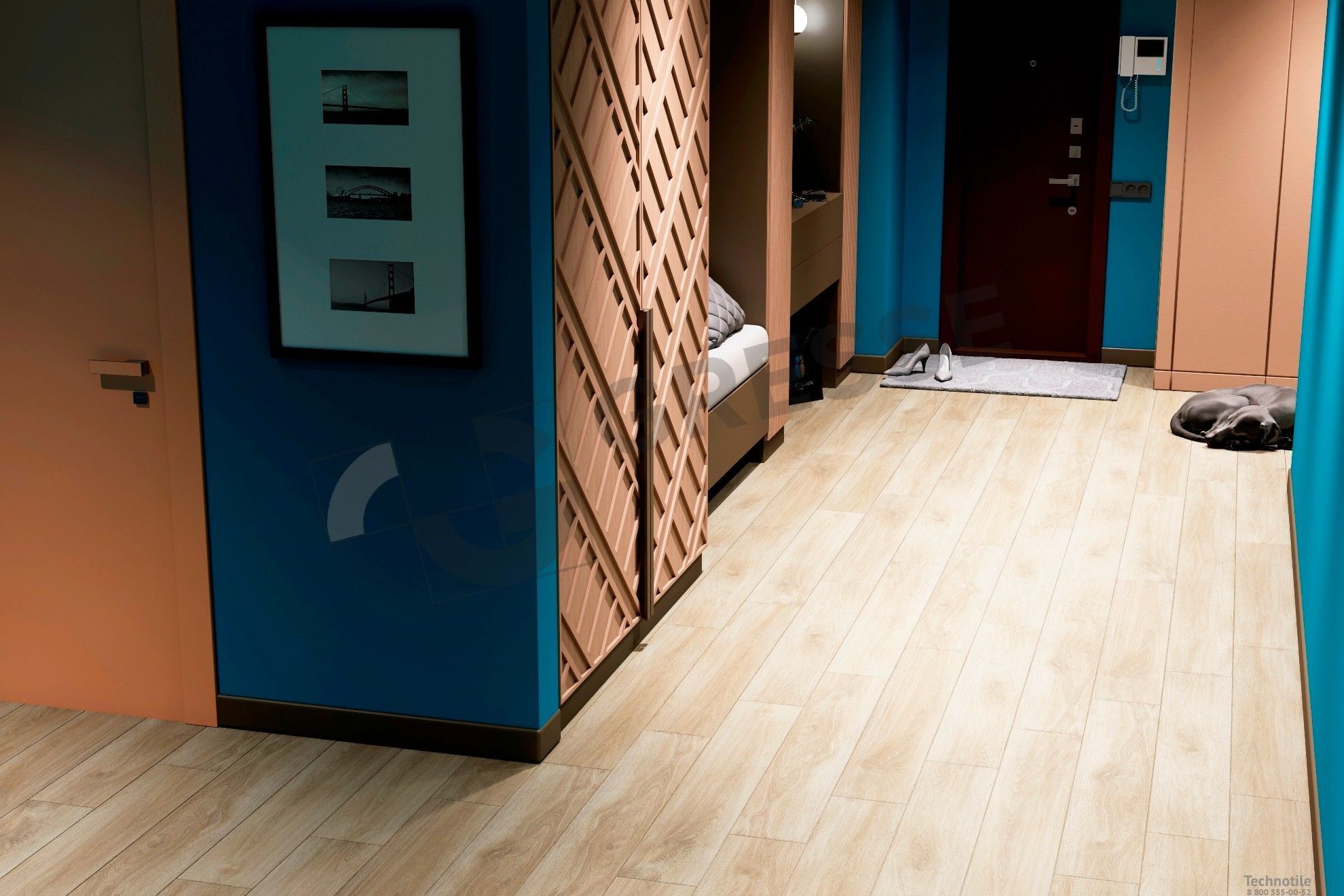 Плитка керамогранит Аджанта GRS11-17S Ясень структурный