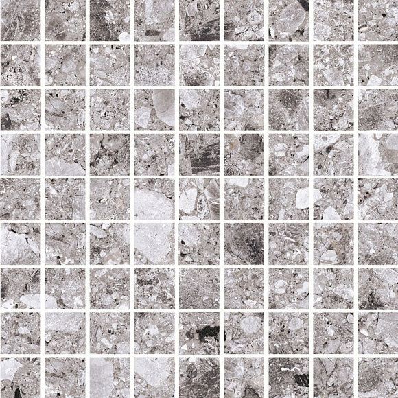 Мозаика m01 керамогранит Terrazzo К-331 Светло-серый лаппатированный