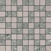 Мозаика m01 керамогранит Crystal G-600/610 Светло-серый/Серый полированный