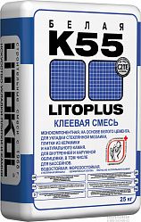 Клеевая смесь Litoplus К55 белый 25кг