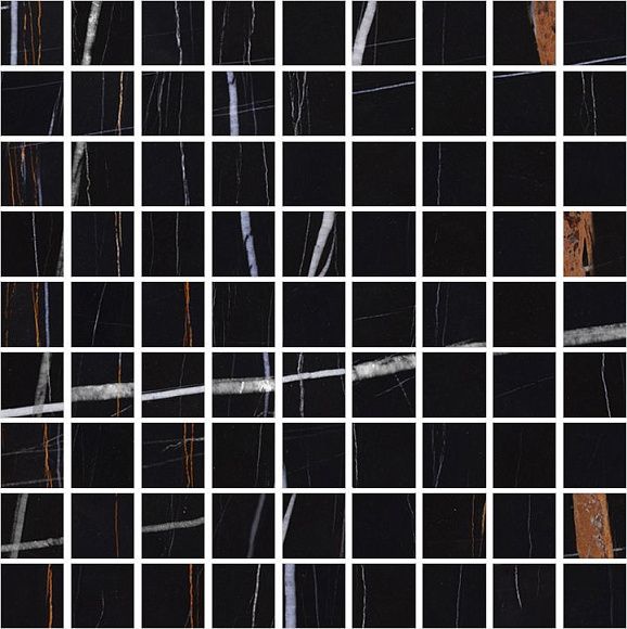 Мозаика m01 керамогранит Marble Trend К-1004 Неро Дорато лаппатированный
