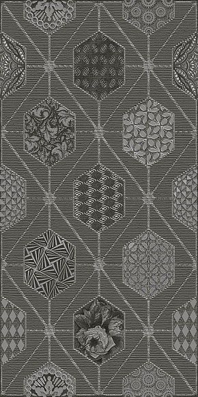 Декор керамический Devore Gris Geometria матовый